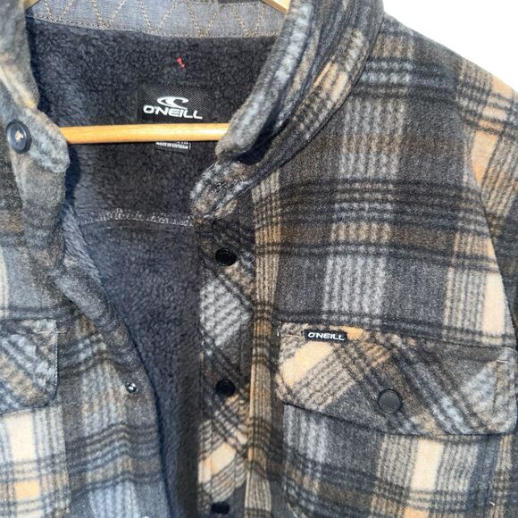 Oneill Flannel Shirt Jacket Small SuperFleece Sherpa Lined Shacket NWT - Picture 9 of 16